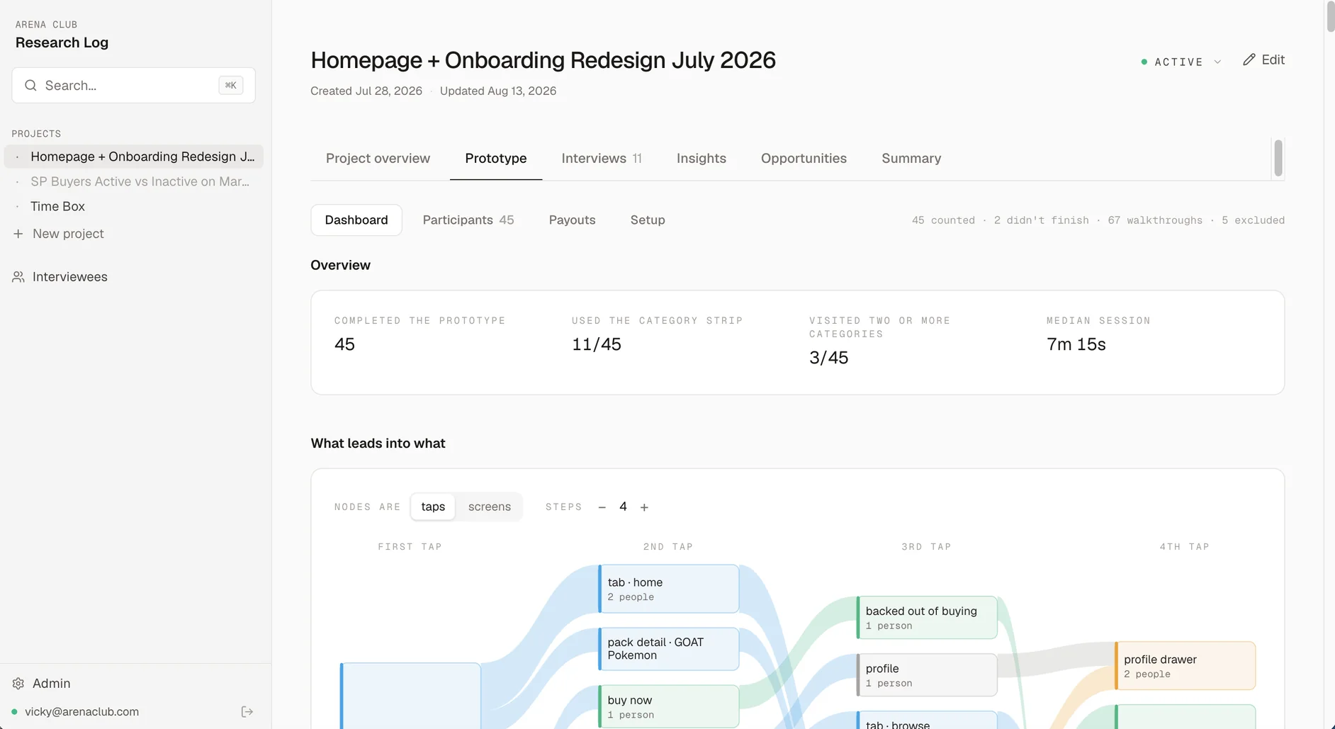 The research log tool