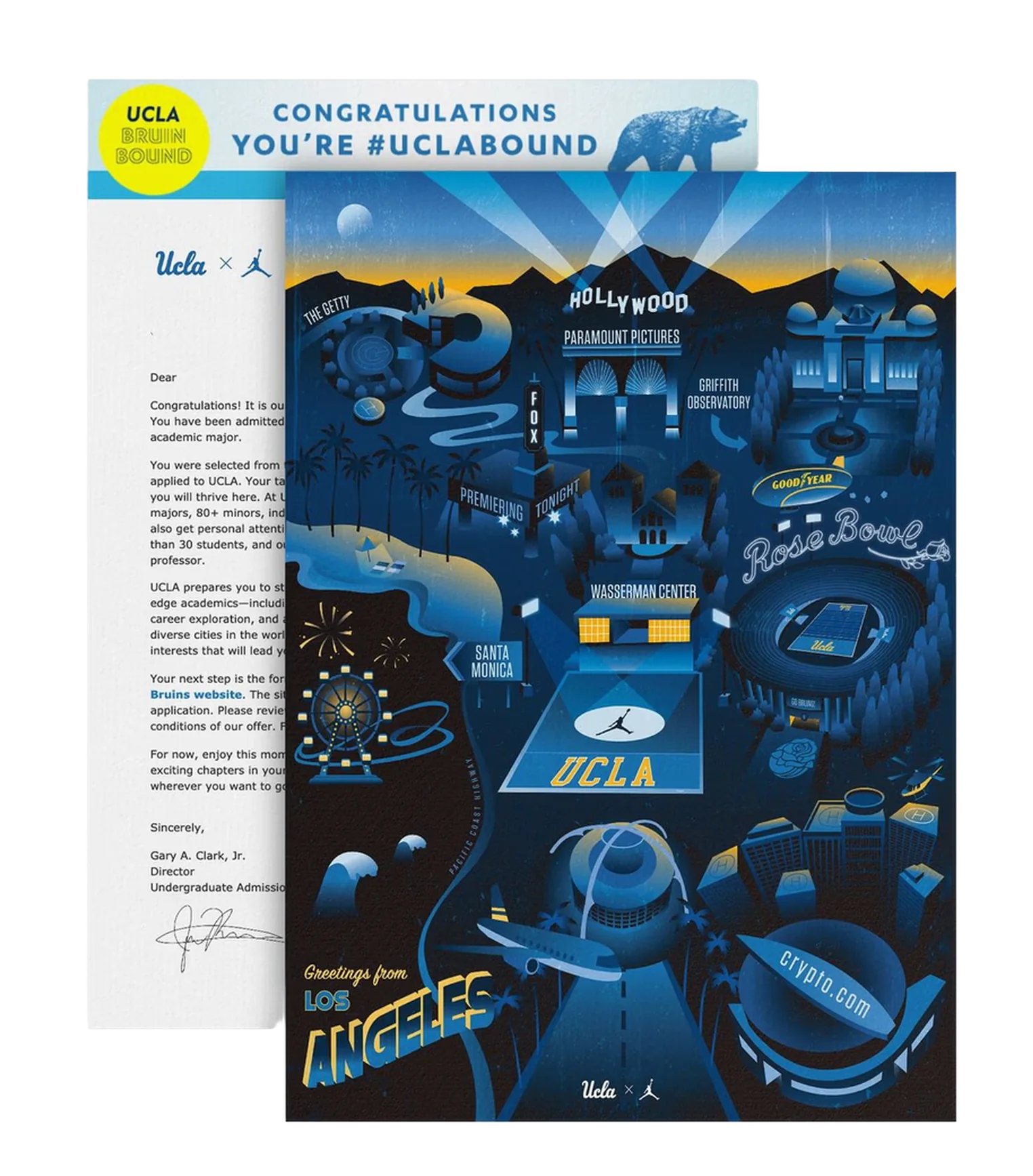 The welcome poster and letter